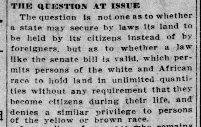 Alien Land Law of 1913