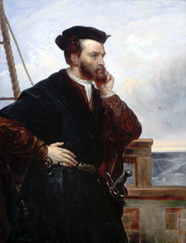 Jacques Cartier Claims Land Around the St. Lawrence River for France