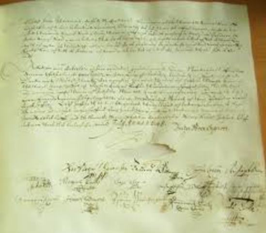 Erik Klipping underskriver den første håndfæstning