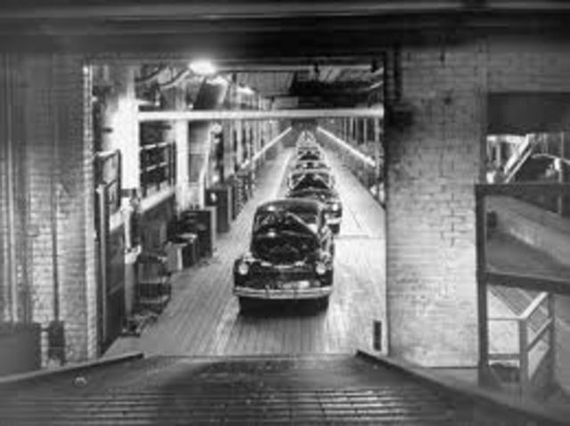 Henry Ford Invents The Assembly Line.