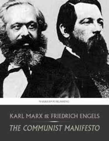 Karl Marx writes the communist manifesto