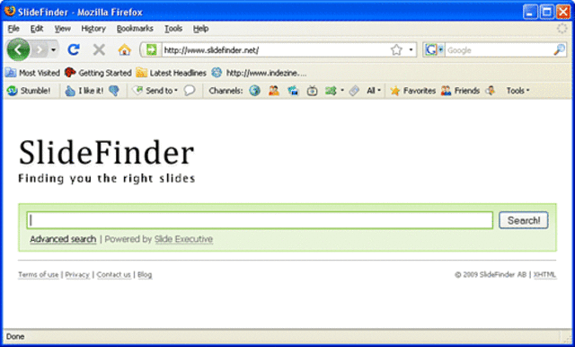 Slidefinder el buscador de presentaciones