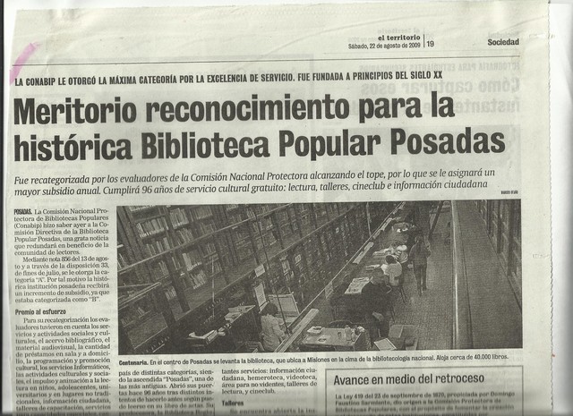 Reconocimiento por parte de la CONABIP