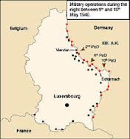 Nazis invade Denmark, Norway, the Netherlands, Luxembourg and Belgium – take control