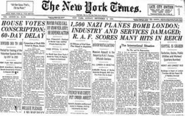 First time Peacetime Draft in US