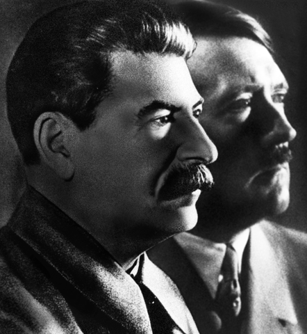 Nazi-Soviet Pact signed by Hitler and Stalin