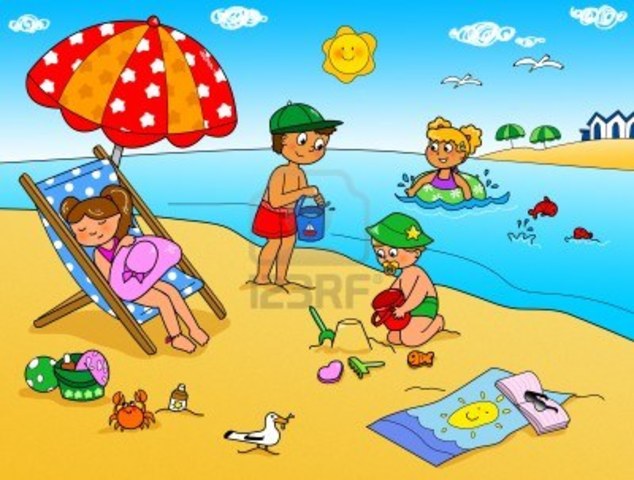 Primeras vacaciones en la playa