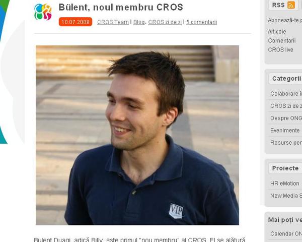 Billy intră  în CROS