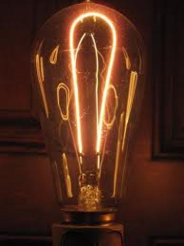 Thomas Edison invents the light bulb