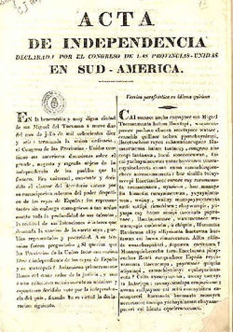Declaracion de Independencia de la Argentina