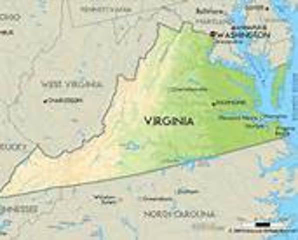 Virginia Founded By  John Smith reason it was found because they were seaching for gold