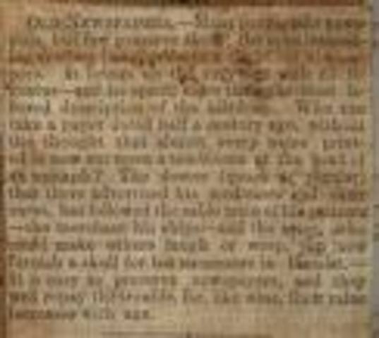 First newspaper  published in Thailand