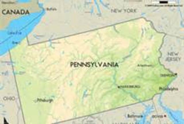 Pennsylvania founded by William penn reason it was found because so christans could live together in peace