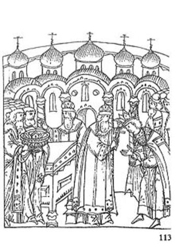 Венчание Ивана IV Грозного на царство.