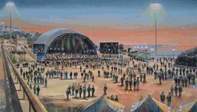 An artist's impression shows how outdoor events area could look