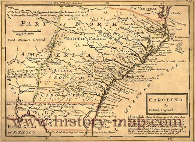 Carolinas by /Engilsh Investors /to help England Controlers