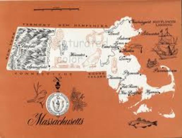 Massachutts the purtains fouunded the state they wanted communites to worship god and the bible