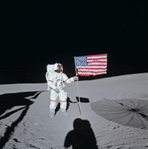 Flag on the moon.