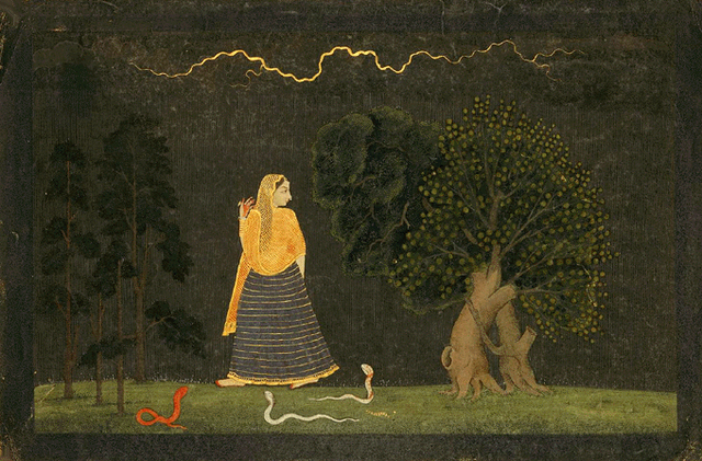 Abhisarika Nayika (The Herione Who Rushes to Meet Her Lover)