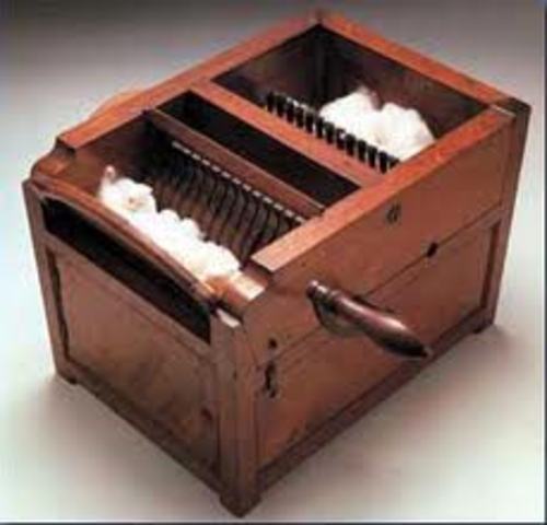 Eli Whitney creates the cotton gin.