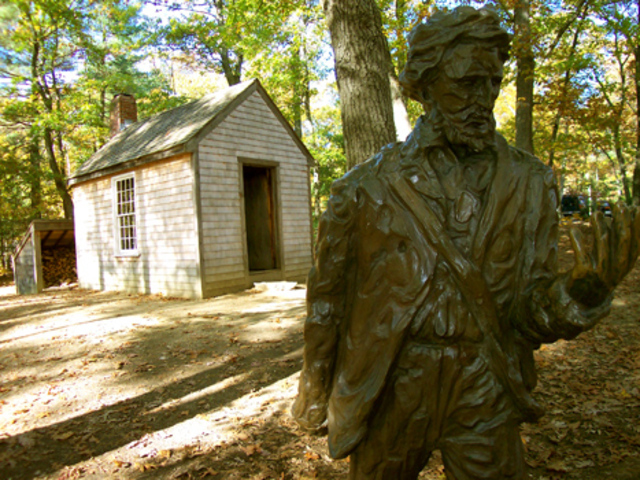 Thoreau begins his stay at Walden Pond