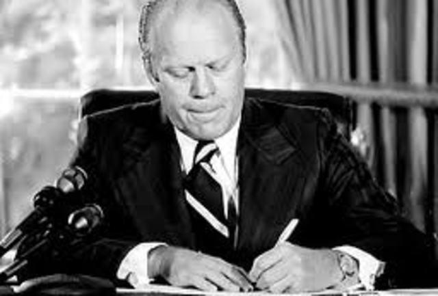 President Ford Excuses Watergate Scandal