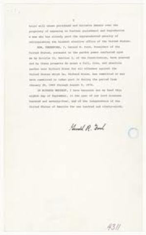 Ford Issues Proclamation 4311