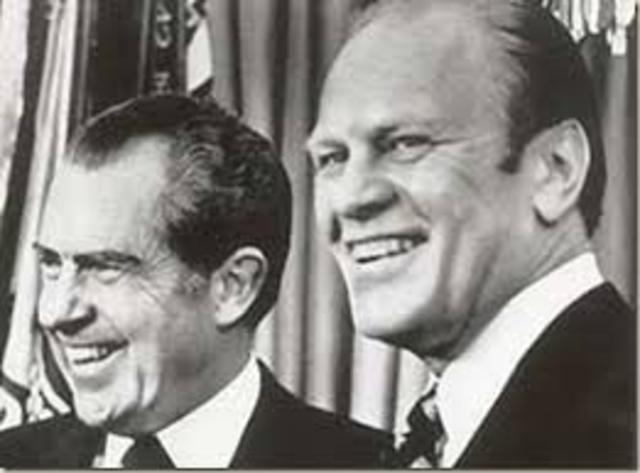 Ford pardons Nixon