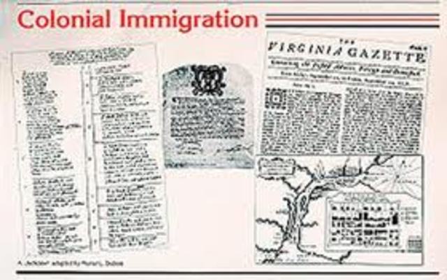 Colonial Immigration 1607-1775