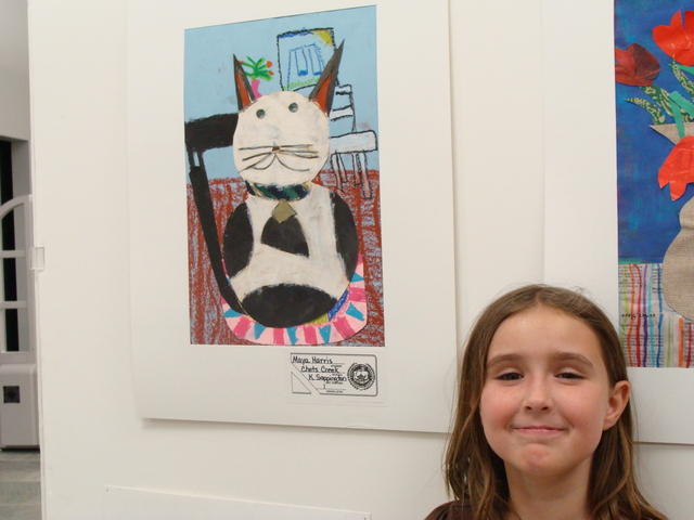 Artwork on display at public library