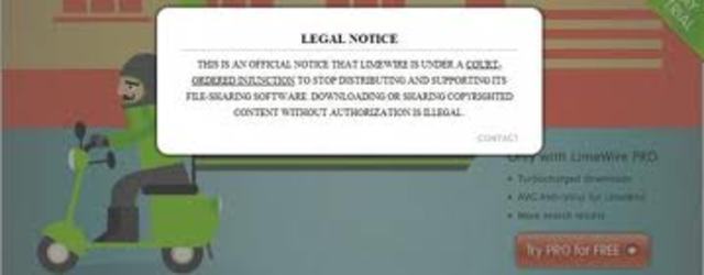 Limewire Shut Down