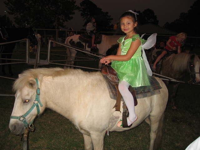 I love riding on a pony