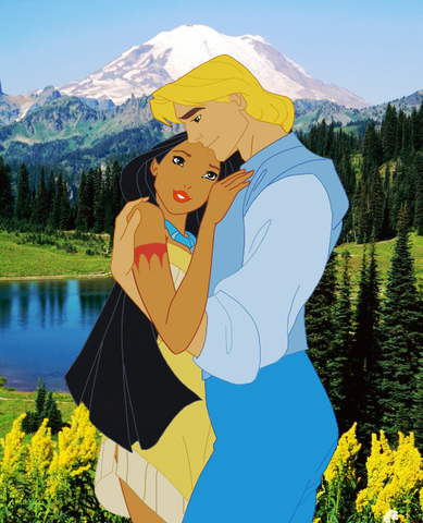 Pocohontas and John Smith