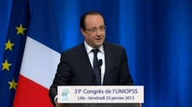 Message de François Hollande lors du 31è congrès de l'UNIOPSS "La réforme de la dépendance sera finalisée avant la fin 2013".