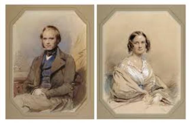 Darwin marries his cousin, Emma Wedgwood
