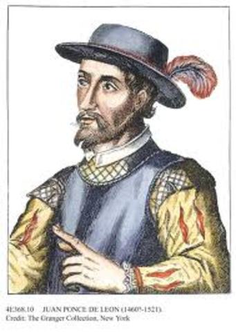 Juan Ponce de Leon reaches Florida looking for the fountain of youth.