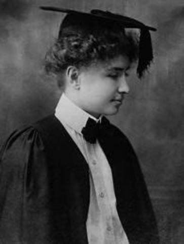 Helen Keller graduated from Radcliffe College