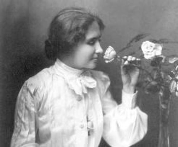 Helen Keller started to learn words