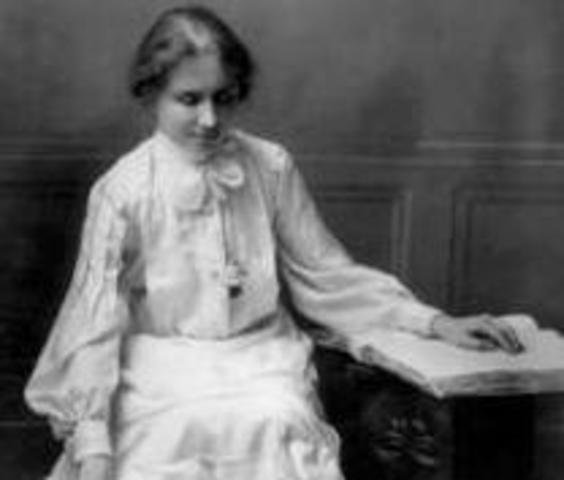Helen Keller Read her first connected story
