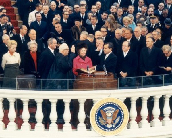 Richard Nixon assumes the presidency