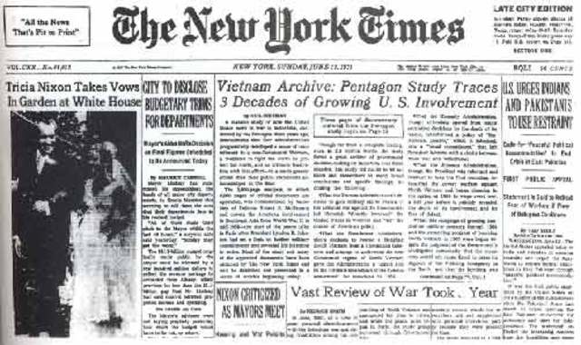 The Pentagon Papers published