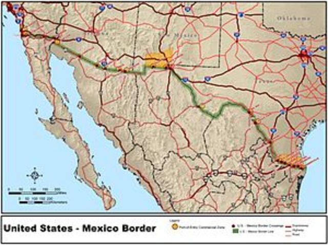 Mexican-American Border is formed