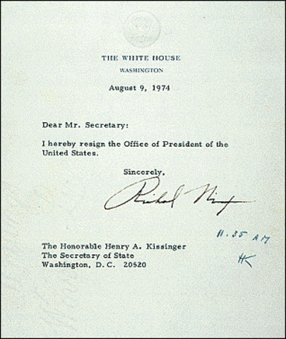 President Nixon Resigns