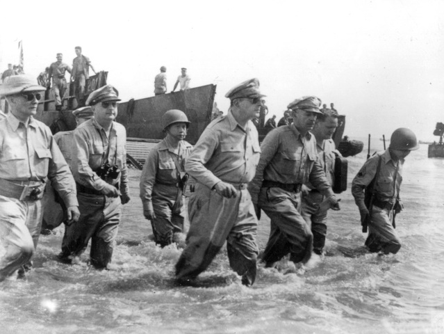 US troops stop Japanese island hopping.