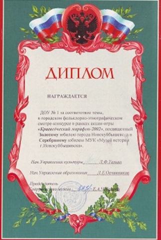 Достижения коллектива 2002 год