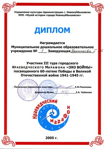 Достижения коллектива 2005 год