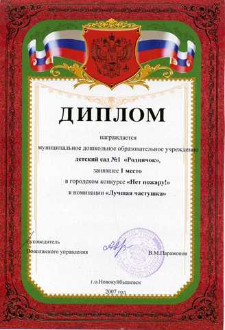 Достижения коллектива 2007 год