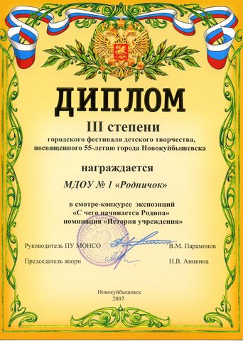 Достижения коллектива 2007 год