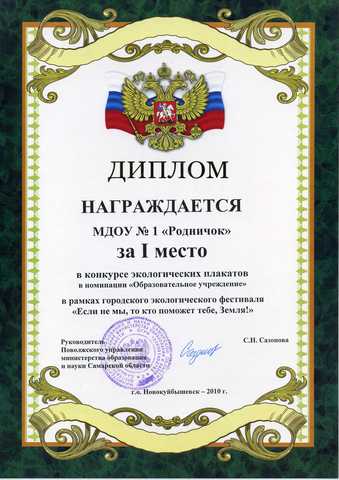 Достижения коллектива 2010 год