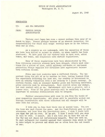 Price Administration chap 18 section 1